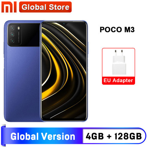 Version mondiale en Stock POCO M3 4GB 128GB Smartphone Snapdragon 662 6.53 