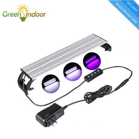 Lampe LED pour un Aquarium, avec minuterie, intensité réglable, lumière d'intérieur, idéal pour les plantes aquatiques, modèle lumière Led d'aquarium, 20/65CM ► Photo 1/6