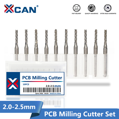 Bouts de toupie en carbure de tungstène, fraise PCB 2.0/2.1/2.3/2.4/2.5mm, 10 pièces, Mini gravure CNC ► Photo 1/5