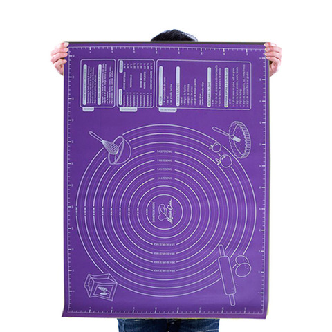 Tapis de cuisson en Silicone Extra Large 45x60cm, plaque de cuisson pour rouler la pâte à Pizza, support antiadhésif, outils de cuisine ► Photo 1/6