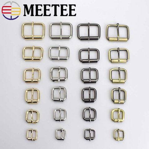 5pc Meetee 13-38mm métal sac ceinture sangle boucles sac à dos ajuster rouleau broche boucle bricolage maroquinerie réparation chaussures couture accessoire ► Photo 1/6