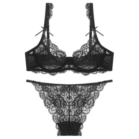 DaiNaFang Nouveau Sexy Ensemble de Soutiens-gorge 32/70 34/75 36/80 38/85 40/90 42/95 BCDE Tasse Non Doublé Push Up Sous-Vêtements Ultra-Mince Lingerie ► Photo 1/6