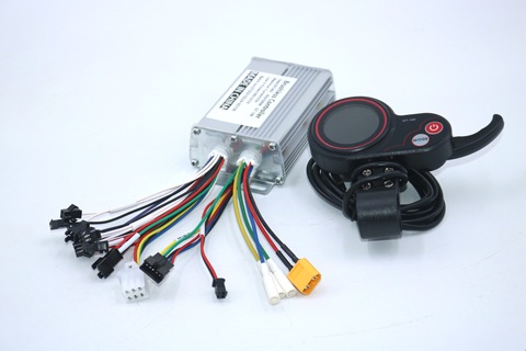 6mosfet 36V/48V/60V 450/500W BLDC contrôleur De scooter Électrique e-bike brushless vitesse conducteur et GT-100 ÉCRAN LCD un ensemble ► Photo 1/3