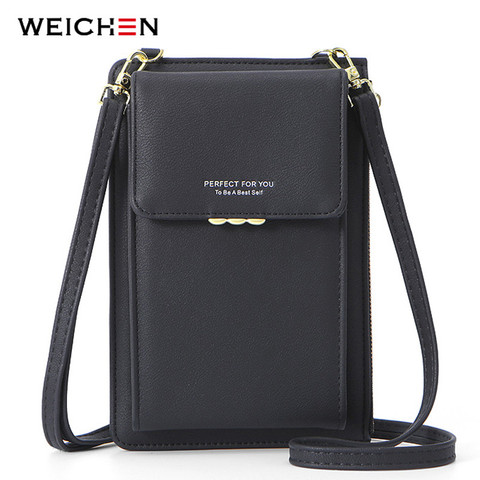 WEICHEN marque petits sacs à bandoulière femmes en cuir souple poche sac à bandoulière dames sac de téléphone portable femme Mini sac de messager nouveau ► Photo 1/6