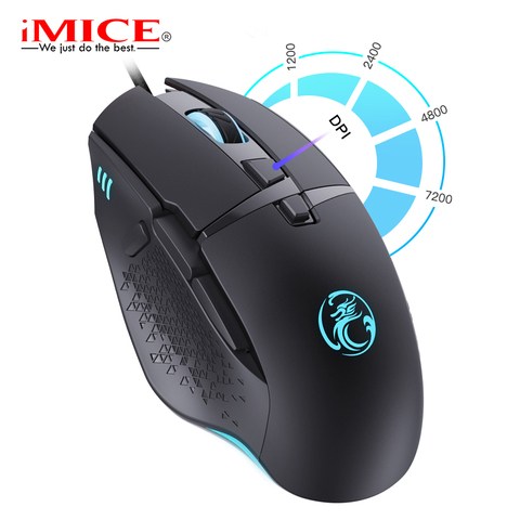 Mosue – souris de jeu filaire ergonomique et personnalisable, 8 touches, 8D, 7200 DPI, LED, pour ordinateur PC et Gamer ► Photo 1/6