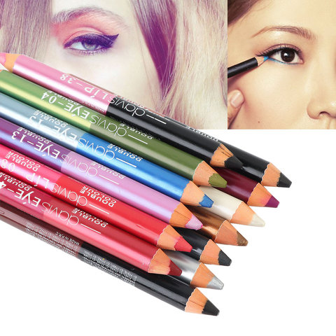 Surligneur paillettes fard à paupières Eyeliner stylo maquillage Durable étanche à la transpiration Double-end yeux crayon maquillage 13 couleurs ► Photo 1/6