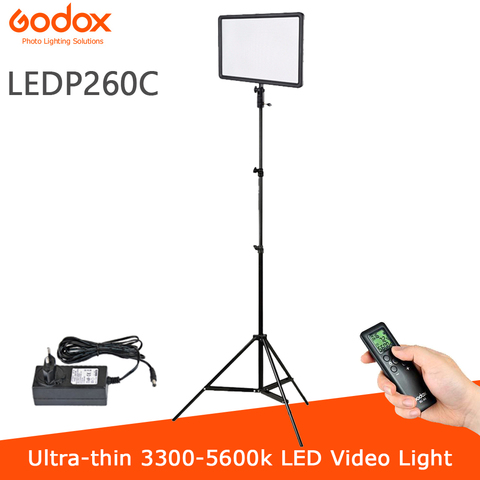 Godox LED P260C Dimmable 260 LED lumière vidéo avec température de couleur réglable 3300K-5600K pour caméscope DSLR ► Photo 1/6