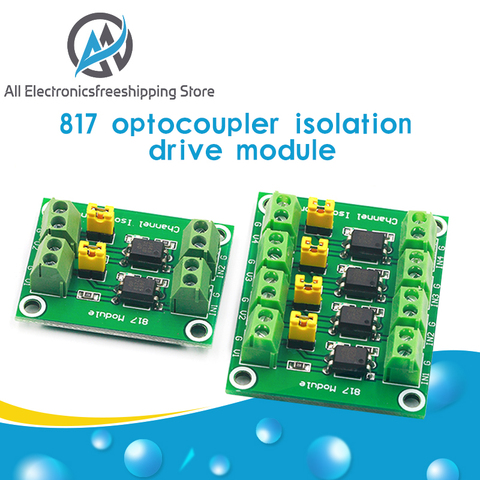 Carte d'optocoupleur PC817, Module d'adaptateur de convertisseur de tension, à 4 canaux 3.6-30V, Module isolé photoélectrique PC 817 ► Photo 1/6