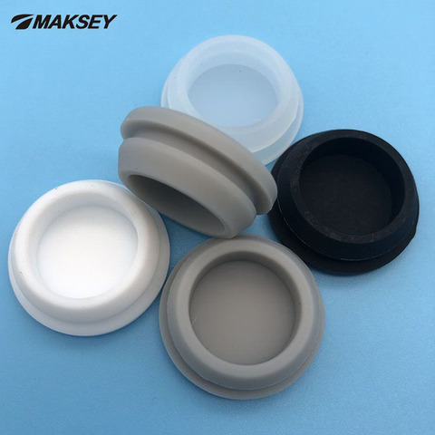 MAKSEY – bouchons de Tube en Silicone avec trou rond, 10 pièces, 21 22 23 24 25 26mm ► Photo 1/6