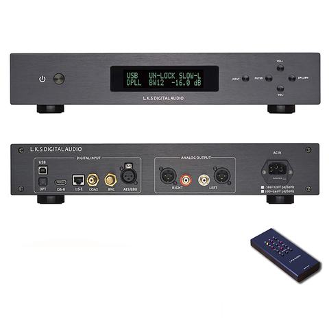 L.K.S Audio LKS MH-DA004 double ES9038pro phare DAC DSD entrée coaxiale BNC AES EBU pour DoP USB I2S décodeur Audio optique ► Photo 1/4