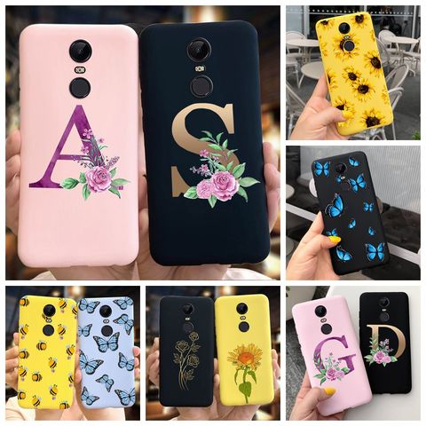 Coque de téléphone Xiaomi, étui souple en Silicone pour Redmi 5 Plus, Note 5A, Note 5A, lettres Prime, étui peint ► Photo 1/6