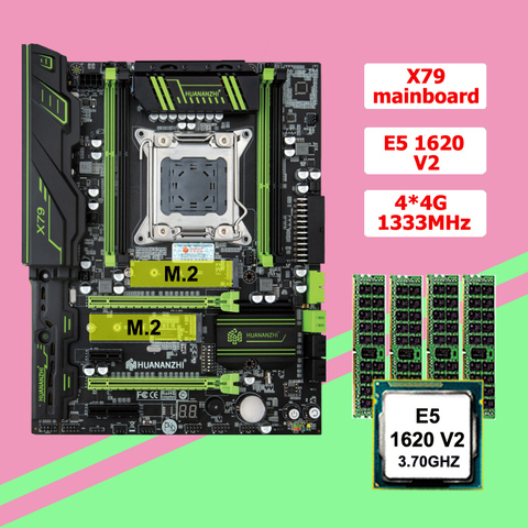 HUANANZHI – carte mère X79 Super Gaming avec double SSD M.2, processeur Intel Xeon E5 1620 V2, 16 go de mémoire REG ECC, LGA2011 ► Photo 1/6