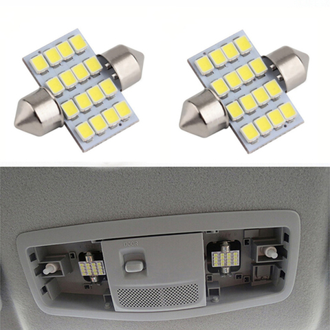 4 pièces haute luminosité blanc LED lampes de lecture dôme lampe pour Mitsubishi ASX Outlander 2012 2013 2014 2015 ► Photo 1/6