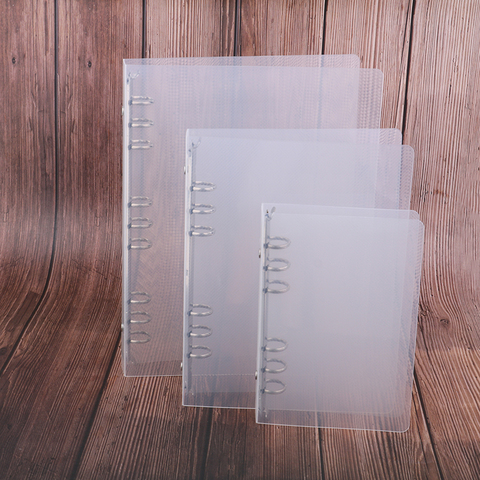 Reliure à anneaux créative transparente B5/A5 A6 Pp planificateur de cahier PP accessoire de couverture fournitures scolaires de bureau papeterie 6 trous ► Photo 1/6