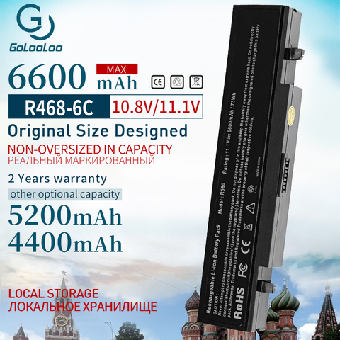 Golooloo 11.1V 6600mAh Nouvelle Batterie D'ordinateur Portable pour Samsung AA-PL9NC2B PL9NC6W NP-RF511 355V5C np300v5a NP550P7C RV508 R468 R428 RV720 ► Photo 1/6