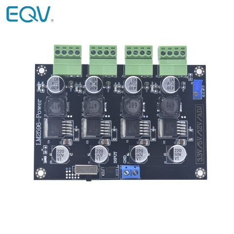 LM2596 alimentation à découpage multicanal 3.3V/5V/12V/ADJ Module d'alimentation de sortie de tension réglable ► Photo 1/5