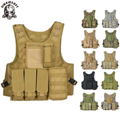 Gilet tactique amphibie, gilet militaire Molle de Combat, gilet de Protection pour la chasse et Camouflage ► Photo 1/6