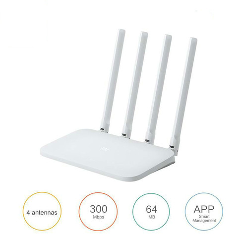 Xiaomi – routeur/répéteur wi-fi 4C sans fil pour maison connectée, contrôlable par application, 64 RAM, 802.11 b/g/n, 2.4G, 300Mbps, 4 antennes ► Photo 1/6