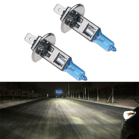 Ampoules halogènes pour phare de voiture antibrouillard H1 12V 55W, 2 pièces, lumière blanche à haute intensité lumineuse, longue durée de vie 6000k, #292072 ► Photo 1/6