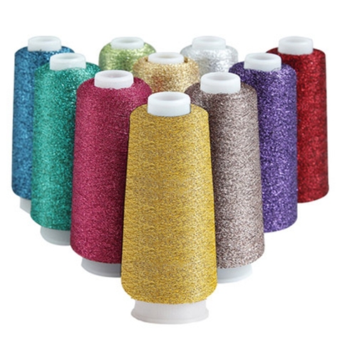 Rouleau de fil fin or argent, 50 g/rouleau, fil acrylique scintillant, pour le tricot de laine ► Photo 1/6