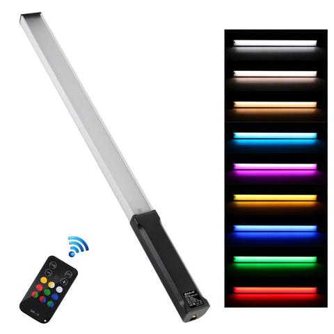 PULUZ rvb coloré Photo canne LED température de couleur réglable poche LED lumière de remplissage avec télécommande ► Photo 1/6