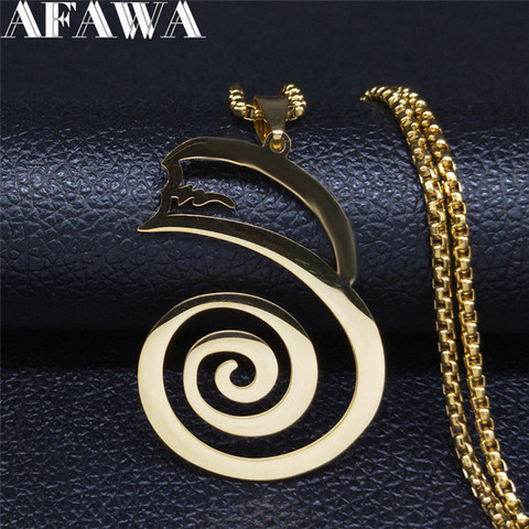 AFAWA – collier avec pendentif en acier inoxydable, couleur or, Dai Ko Myo, bijoux pour femmes et hommes, 2022 ► Photo 1/6