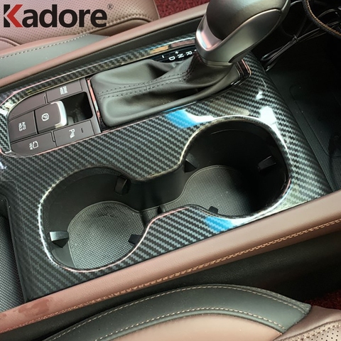 Cadre décoratif en Fiber de carbone, pour Hyundai Santa Fe 2022, couverture autocollant, accessoires de style de voiture, pour Hyundai Santa Fe support de verre ► Photo 1/6