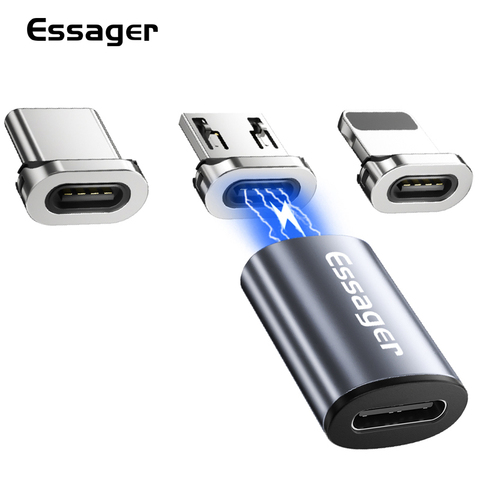 Essager Micro USB Type C adaptateur magnétique USBC femelle à Microusb convertisseur mâle aimant USB-C type-c connecteur pour iPhone Xiaomi ► Photo 1/6