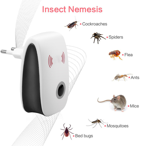 Répulsif ultrasonique anti-moustiques, souris, Rat, cafard, rejet antiparasitaire, tueur de moustiques électroniques, EU/US ► Photo 1/6