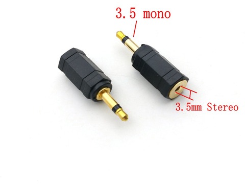 Adaptateur Jack stéréo (femelle) | 4 pièces, prise Mono 3.5mm (mâle) à 3.5mm ► Photo 1/6