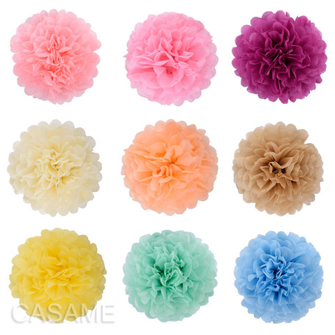 Décoration boule de fleurs faite à la main, pompons en papier, pour fête prénatale, pour anniversaire, pour mariage ► Photo 1/4