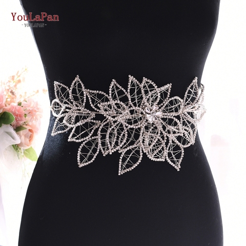 TOPQUEEN SH256-S étincelle ceinture pour robes mariée Rinestone ceinture argent cristal ceinture de mariage ceintures pour robes de mariée ceinture ► Photo 1/6