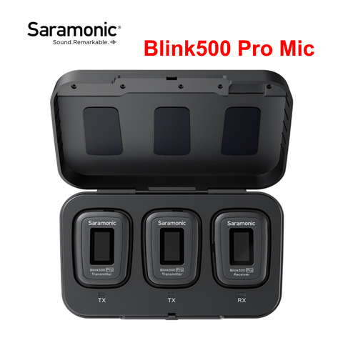 Saramonic – Microphone Lavalier à condensateur 500 Blink500 Pro B1 B2, sans fil, à double canal, pour Studio, Interview, pour téléphone DSLR ► Photo 1/6
