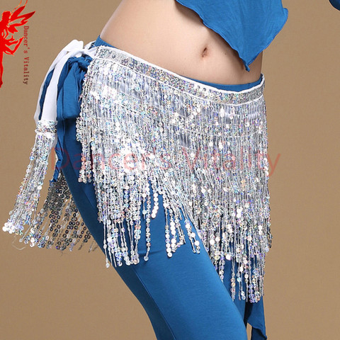 12 couleurs accessoires danse du ventre femmes danse du ventre hanche écharpe gland paillettes ceinture filles danse du ventre ceinture ► Photo 1/6