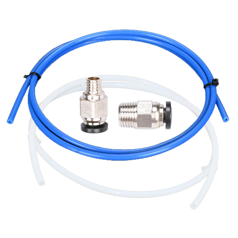 Connecteur pneumatique avec Tube en téflon PTFE de 1M, 2x4MM, pour Kit de mise à niveau ender 3, pièces d'imprimante 3D, extrudeuse Bowden PC4-M6 mm, 1.75 ► Photo 1/6