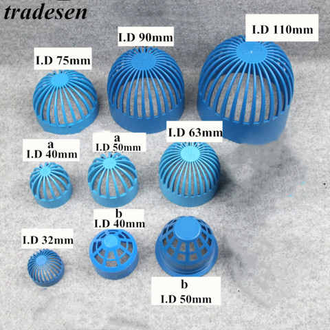 Capuchon respirant en PVC bleu 32 à 110mm 1 pièce, couvercle filtrant perméable pour aquarium, écran d'isolation, réservoir d'eau ► Photo 1/2