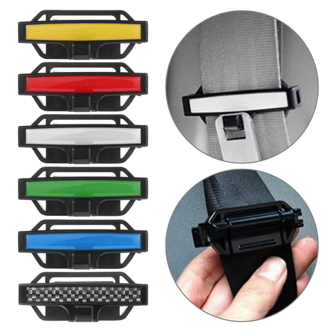 Nouveau 2 pièces Voiture Sécurité Clips de Ceinture Boucle de Ceinture de Style De Voiture Bouchon De Sécurité Clips de Ceinture Réglage Pince Tendeur Pour Auto ► Photo 1/6