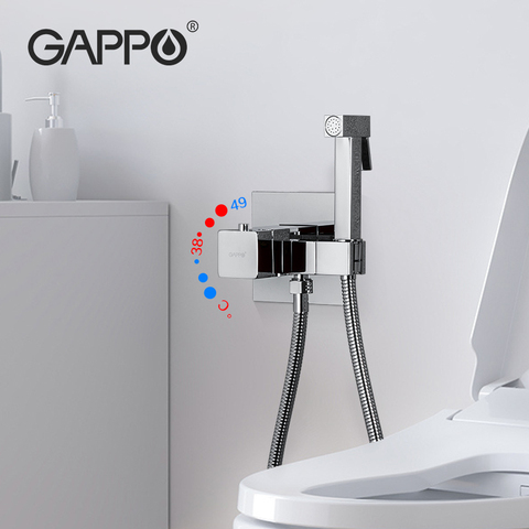 Gappo robinet de Bidet thermostatique en laiton, douchette carrée, robinet mitigeur de grue thermostatique chromé, robinet de douche Bidet G7207-40 ► Photo 1/6