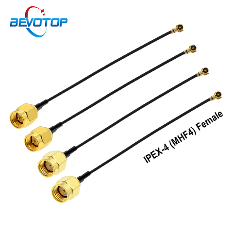 1 pcs/lot IPX MHF4 Câble IPEX-4 MHF4 Femelle à RP-SMA / SMA Mâle Antenne WIFI De Raccordement En Queue de Cochon RG0.81MM Extension Câble RF ► Photo 1/6