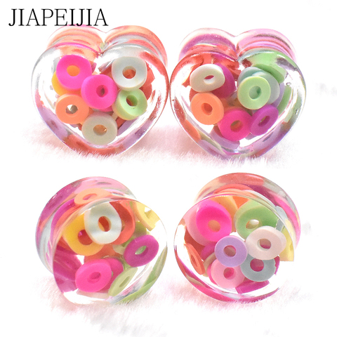 Jauges d'oreilles acryliques en forme de Donuts colorés, 8-30mm, Tunnels et bouchon, Piercing corporel, bijoux extensibles ► Photo 1/6