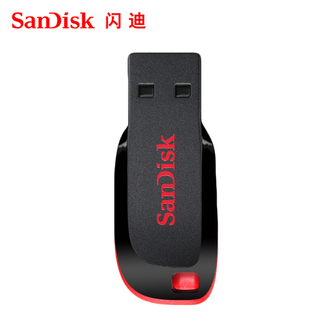 SanDisk – clé USB 128 Cruzer Blade CZ50 originale, Support à mémoire de 16GB 32GB 64GB 2.0 GB, prise en charge de la vérification officielle ► Photo 1/1