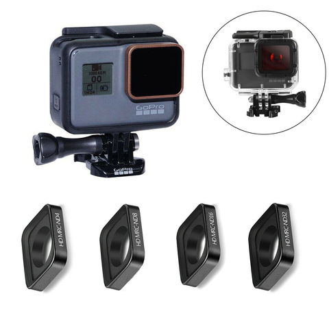 UV CPL Start ND4 ND8 ND16 ND32 objectif filtre densité neutre pour Gopro Hero 5 6 7 noir caméra Action caméra accessoire rouge jaune ► Photo 1/6