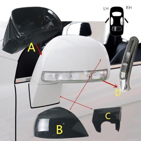 Boîtier de rétroviseur couleur amortie pour Chevrolet Captiva, couvercle de cadre de rétroviseur latéral ► Photo 1/2