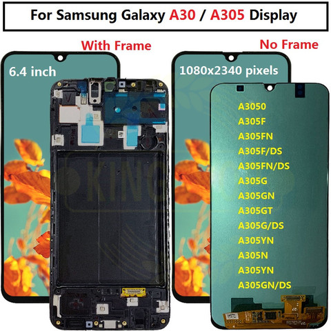 Ensemble écran tactile lcd avec châssis pour Samsung galaxy A30 A305/DS A305F A305FD A305A ► Photo 1/6