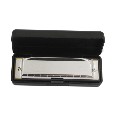 Swan Harmonicas 10 trous 20 ton clé de C argent couleur Blues Jazz Rock Folk musique Instrument de musique harpe diatonique SW1020-7 ► Photo 1/6