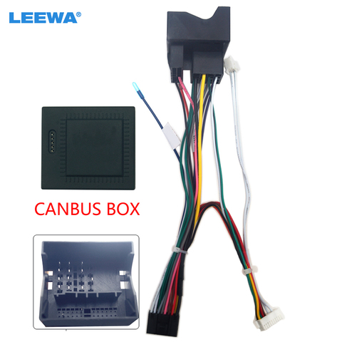 LEEWA-adaptateur de câblage électrique 16 broches pour autoradio, avec boîtier Canbus, pour Ford Mondeo /Focus 07-11/C-MAX ► Photo 1/6