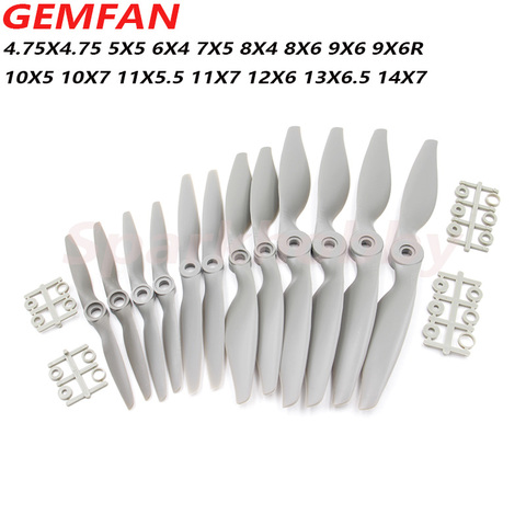 Gemfan Apc Nylon 4.75X4.75/5X5/6X4/7X5/8X4/8X6/9X6/10x 5/10x 7/11x5.5/11X7/12x 6/13x6. Accessoires 5/14x7 pour pièces d'avion modèle RC ► Photo 1/6