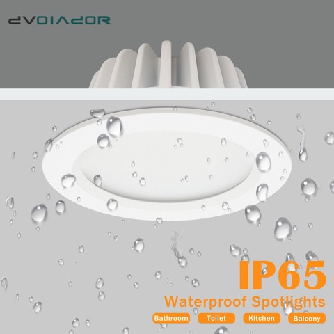 Spot lumineux LED encastrable étanche conforme à la norme IP65, éclairage d'intérieur, idéal pour une salle de bain ou des toilettes, 5/7/9/12/15W ► Photo 1/6