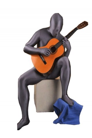 Costume Zentai moulant en Spandex gris foncé, complet ► Photo 1/2