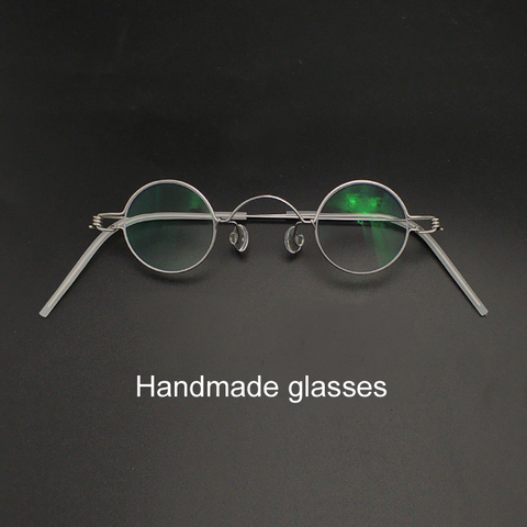 Lunettes optiques rétro pour hommes et femmes, faites à la main, diamètre rond 30mm 32mm 34mm 36mm, petite monture ronde ► Photo 1/6